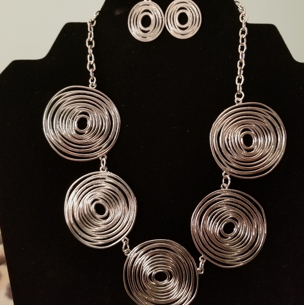 Necklace and earrings
